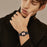 Stainless Steel Band For Samsung Galaxy Watch5  /  Watch4 Watchband with Quick Release M-Shaped Connector Rhinestone Decor - Black - 4