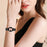 Stainless Steel Band For Samsung Galaxy Watch5  /  Watch4 Watchband with Quick Release M-Shaped Connector Rhinestone Decor - Black - 5