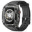 AHASTYLE WE28 For Apple Watch Series 11 46mm Silicone Watch Band with Anti-drop Case - Black - 2
