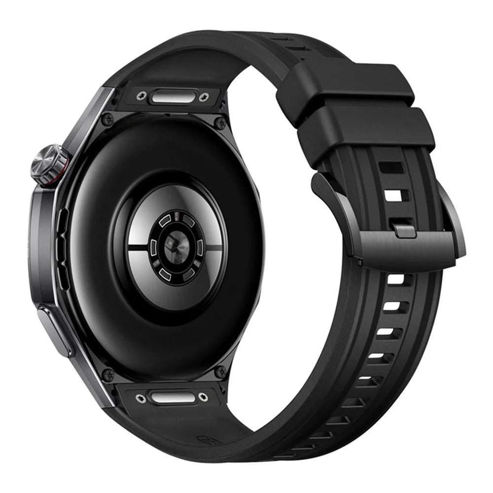 For Huawei Watch GT 6 Pro 46mm Watch Band Silicone Strap Quick Release Button - Black - 1