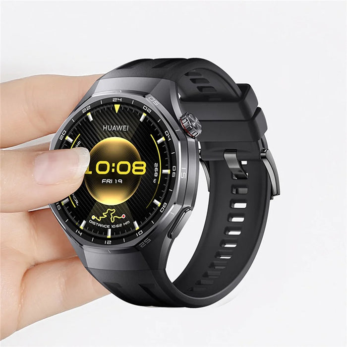 For Huawei Watch GT 6 Pro 46mm Watch Band Silicone Strap Quick Release Button - Black - 3
