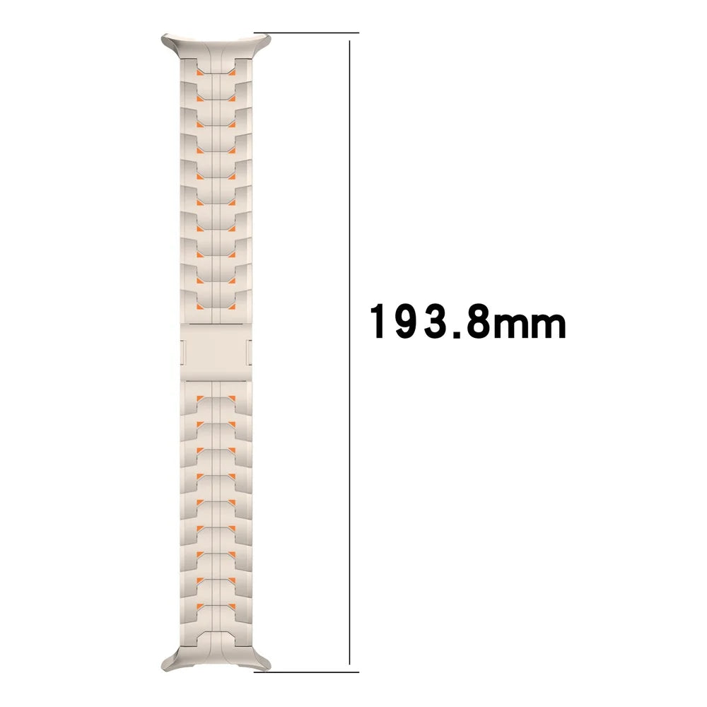 Watch Band for Samsung Galaxy Watch Ultra2 47mm / Watch Ultra (2025) 47mm / Watch Ultra 47mm Titanium Alloy Replacement Strap - Titanium+Orange - 6