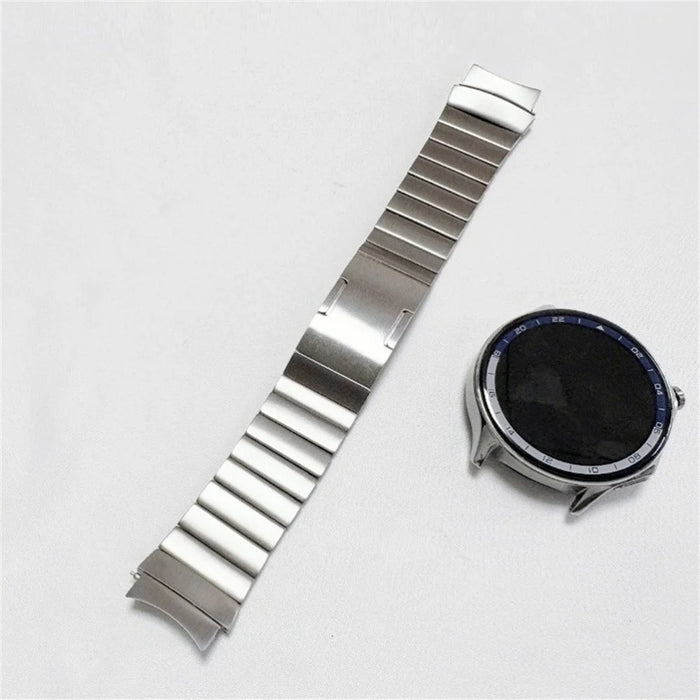 For Oppo Watch X  /  X2 Wrist Band Titanium Alloy 1-Bead Watch Strap with Folding Clasp - Silver - 4