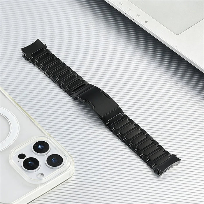 For Huawei Watch GT 6 46mm Watch Band Quick Release Detachable Titanium Alloy Strap with Folding Clasp - Black - 1