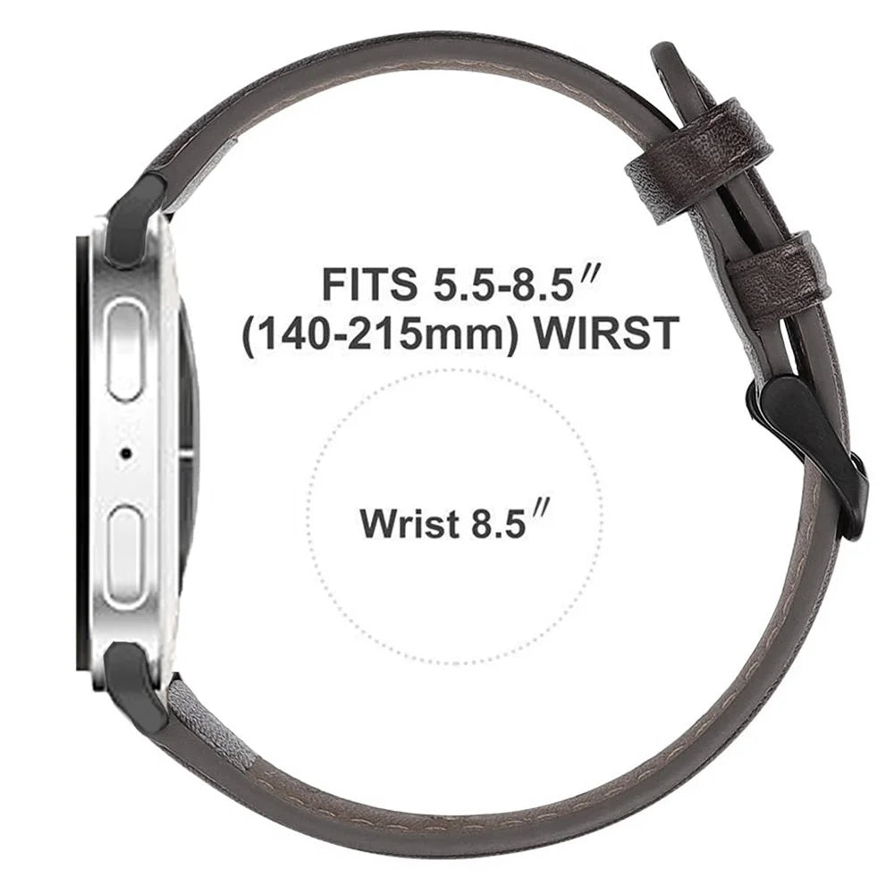 For Samsung Galaxy Watch Ultra2 47mm / Watch Ultra (2025) 47mm / Watch Ultra 47mm Watch Band Vintage Genuine Cow Leather Wrist Strap with Stainless Steel Adapter - Brown - 7