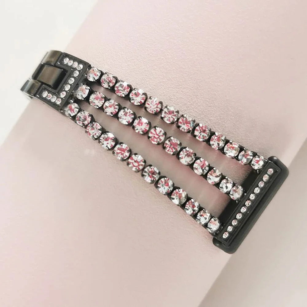 Watch Band for Google Pixel Watch 4 41mm / Watch 3 41mm / Watch 2 / Watch Crystal Chain Jewelry Clasp Zinc Alloy Wrist Strap - Black - 6