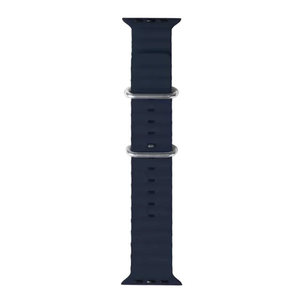 COTECI W96 Silicone Strap for Apple Watch Series 11 10 42mm  /  9 8 7 41mm  /  SE3 SE2 SE 6 5 4 40mm  /  3 2 1 38mm Replacement Adjustable Watchband - Midnight Blue - 1