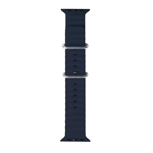 COTECI W96 Silicone Strap for Apple Watch Series 11 10 42mm  /  9 8 7 41mm  /  SE3 SE2 SE 6 5 4 40mm  /  3 2 1 38mm Replacement Adjustable Watchband - Midnight Blue - 1