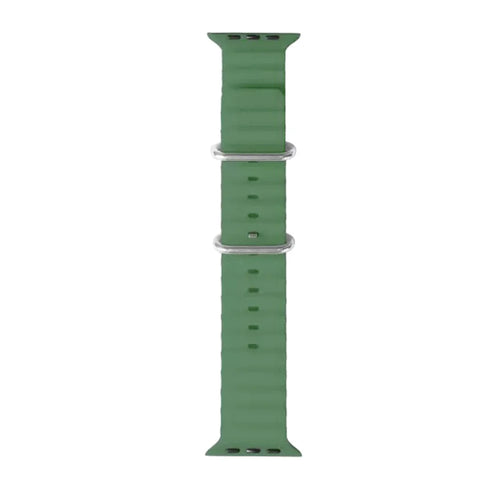 COTECI W96 Silicone Strap for Apple Watch Ultra 3 2 1 49mm  /  Series 11 10 46mm  /  9 8 7 45mm  /  SE3 SE2 SE 6 5 4 44mm  /  3 2 1 42mm Replacement Adjustable Watchband - Green - 1