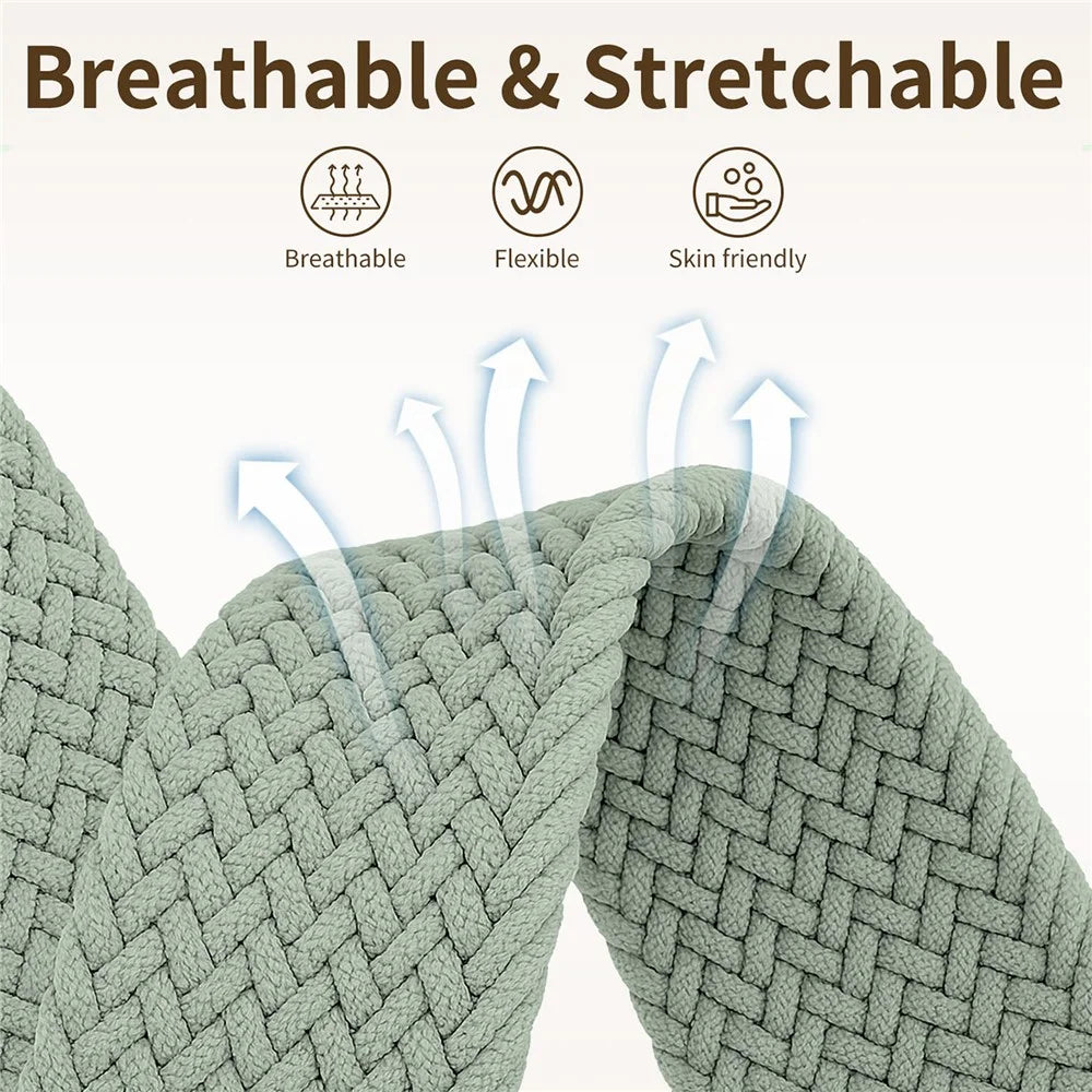 Braided Nylon Watch Band For Apple Watch Ultra 3 2 1 49mm  /  Series 11 10 46mm  /  9 8 7 45mm  /  SE3 SE2 SE 6 5 4 44mm  /  3 2 1 42mm Strap with Chinese Knot Magnetic Buckle - Pine Needle Green - 5