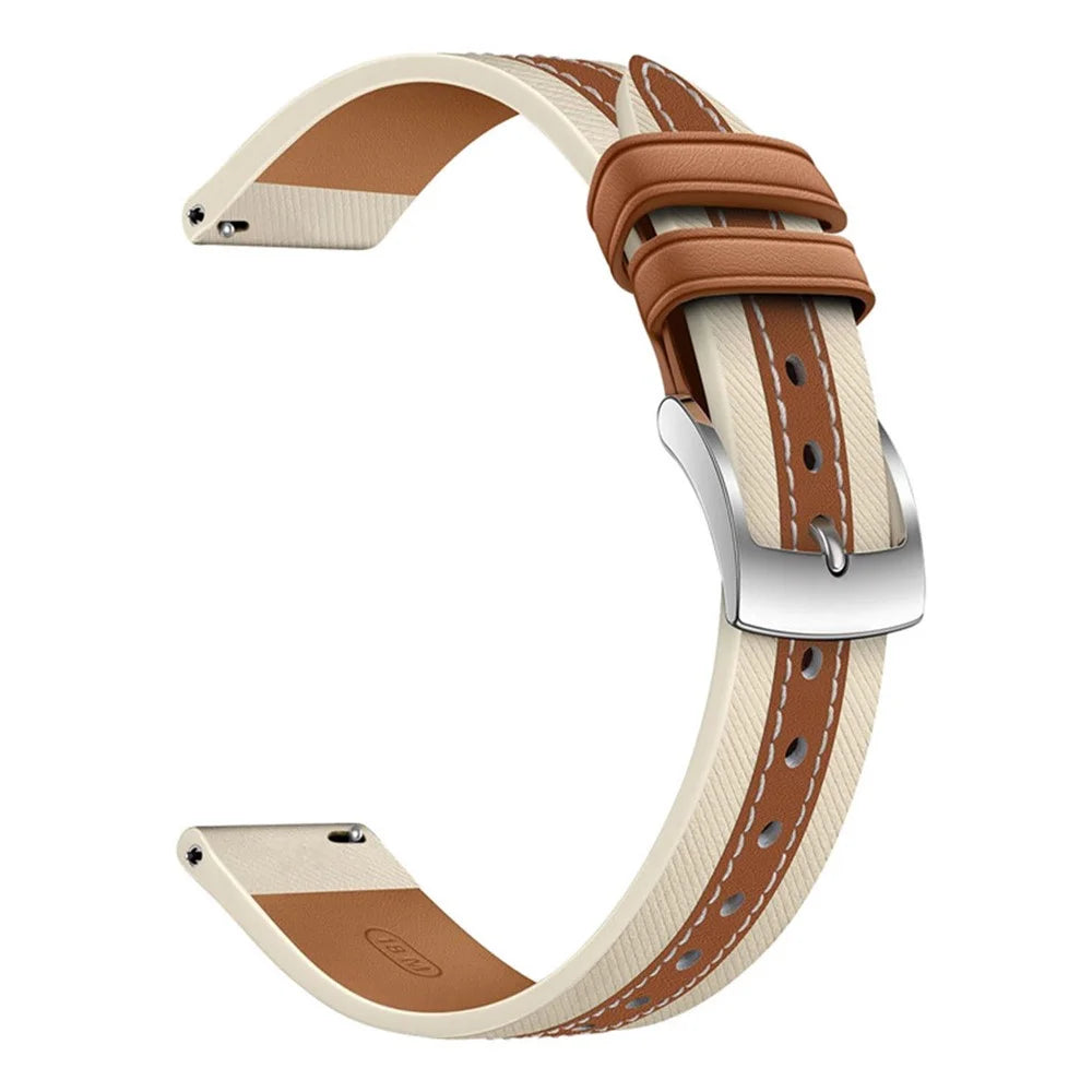 Watch Strap for Xiaomi Smart Band 10 / 9 / 8 Genuine Cow Leather Replacement Watchband - Brown - 1