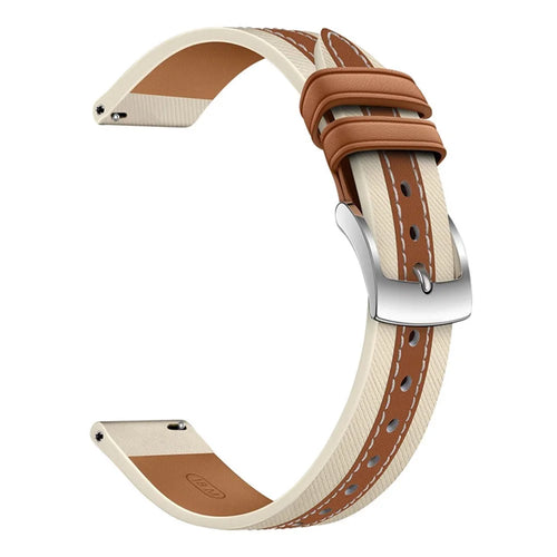 Watch Strap for Xiaomi Smart Band 10 / 9 / 8 Genuine Cow Leather Replacement Watchband - Brown - 1