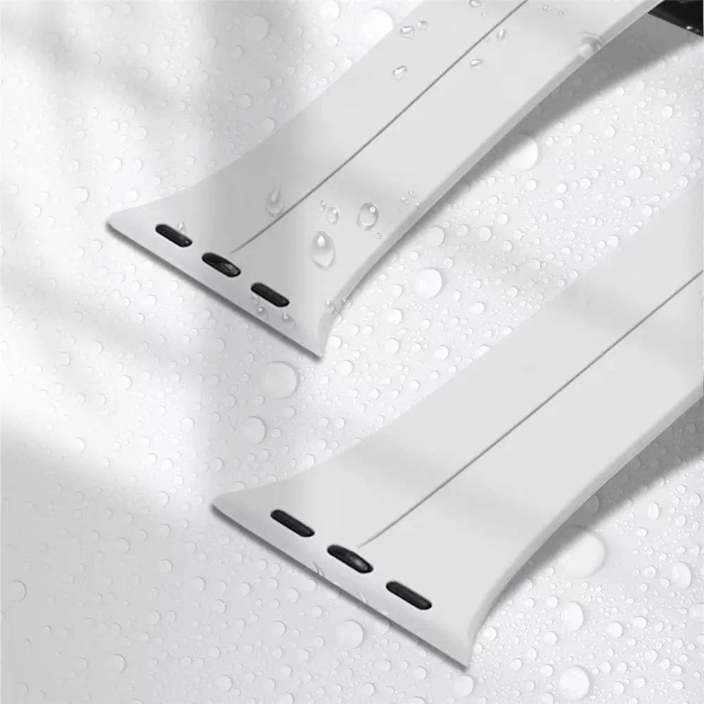 COTECI W108 Magnetic Silicone Band for Apple Watch Series 11 10 42mm / 9 8 7 41mm / SE3 SE2 SE 6 5 4 40mm / 3 2 1 38mm Watch Strap - White - 4