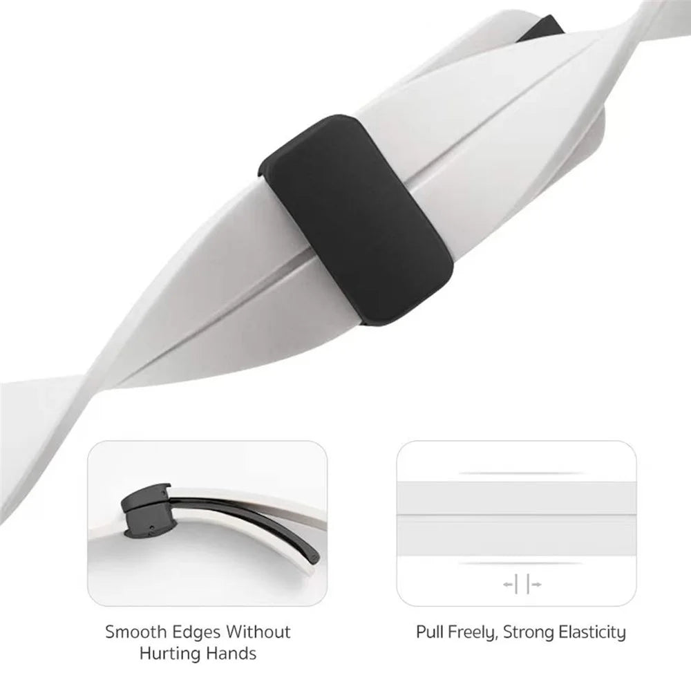 COTECI W108 Magnetic Silicone Band for Apple Watch Ultra 3 2 1 49mm / Series 11 10 46mm / 9 8 7 45mm / SE3 SE2 SE 6 5 4 44mm / 3 2 1 42mm Watch Strap - White - 3