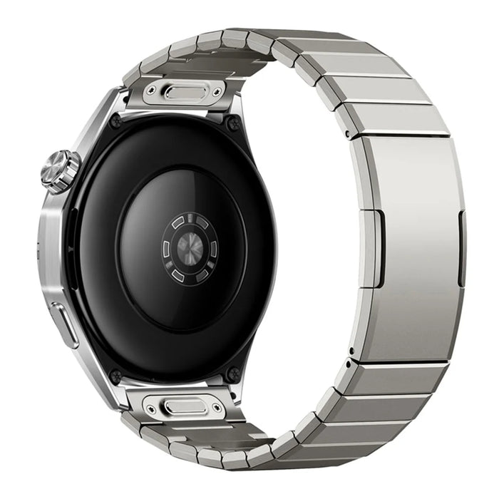 22mm Titanium Watch Band for Huawei Watch GT 5 Pro 46mm / GT 5 46mm / GT 4 46mm Press Type Single Bead Metal Strap with Butterfly Clasp - Silver - 1