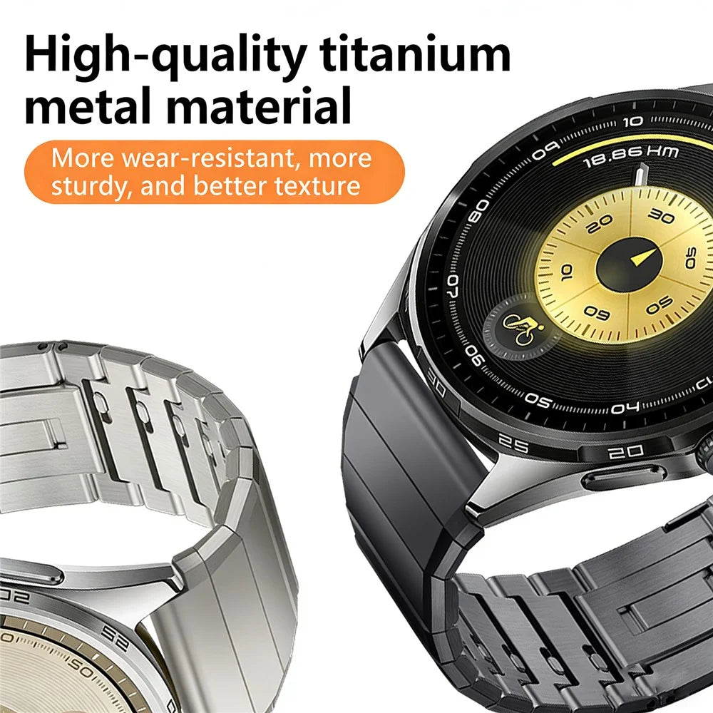 22mm Titanium Watch Band for Huawei Watch GT 5 Pro 46mm / GT 5 46mm / GT 4 46mm Single Bead Metal Strap with Quick Release Spring Bars - Silver - 3