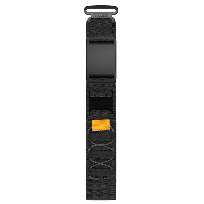 For Polar Loop Breathable Nylon Wrist Strap Magic Tape Loop Watch Band with Protective Case - Black - 2