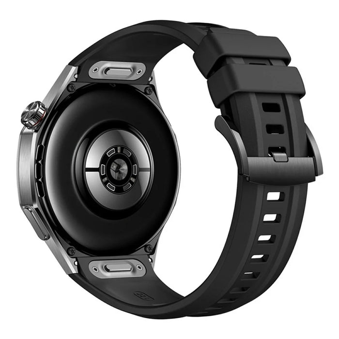 Fluororubber Watch Strap for Huawei Watch GT 5 46mm / GT 5 Pro 46mm / GT 4 46mm 22mm Quick Release Sports Band - Black - 1
