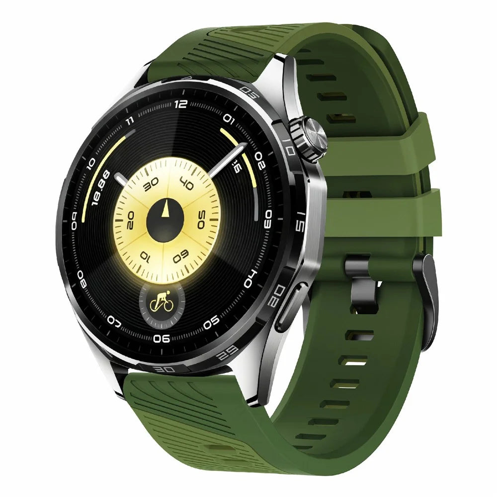 Sports Watch Strap for Huawei Watch GT 6 46mm / GT 5 46mm / GT 5 Pro 46mm 22mm Dual Color Sports Band - Dark Green Edge / Green - 2
