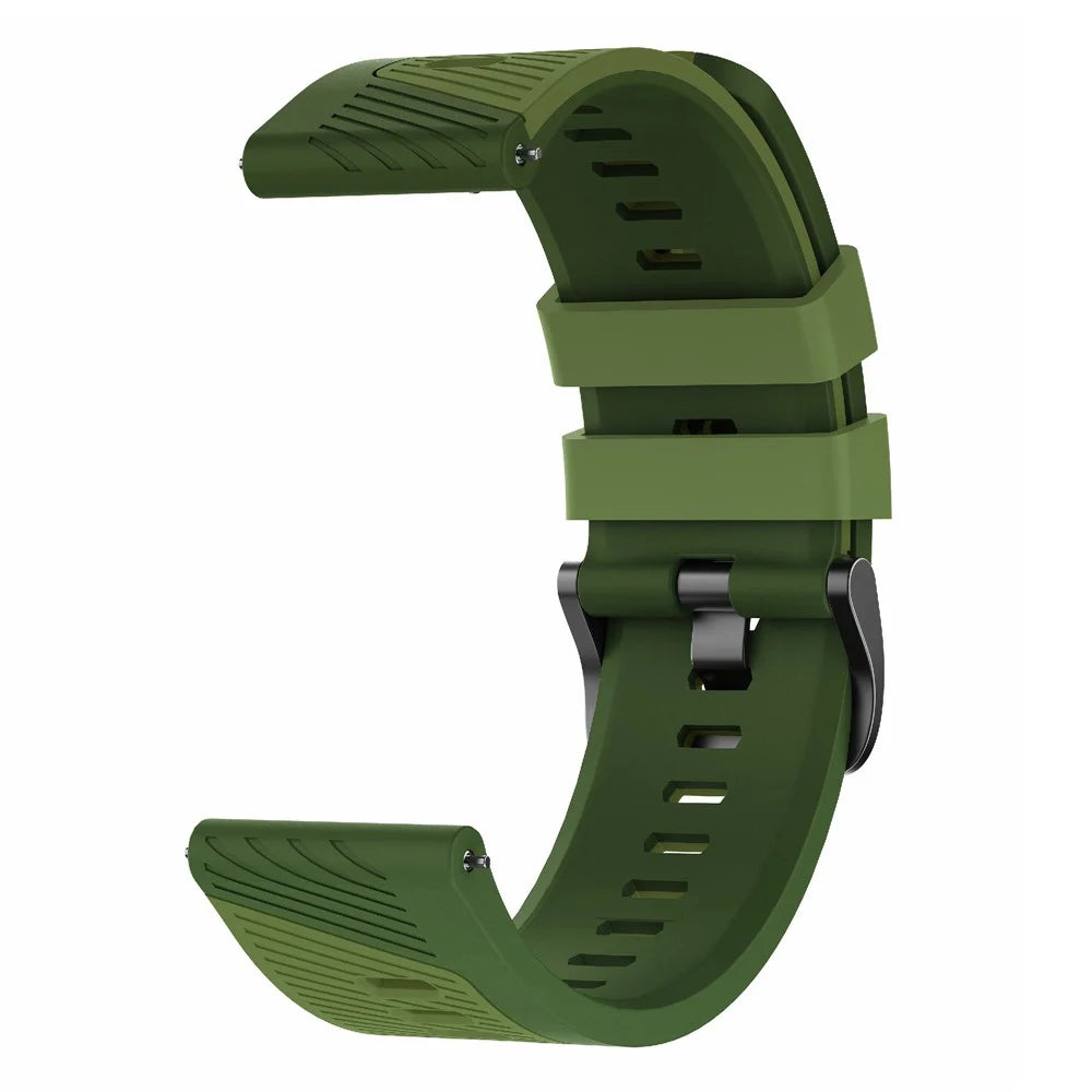 Sports Watch Strap for Huawei Watch GT 6 46mm / GT 5 46mm / GT 5 Pro 46mm 22mm Dual Color Sports Band - Dark Green Edge / Green - 3
