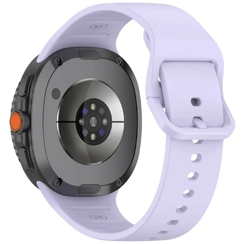Glossy Silicone Strap for Samsung Galaxy Watch8 44mm / 40mm / Watch8 Classic 46mm Sports Watch Band - Purple - 1