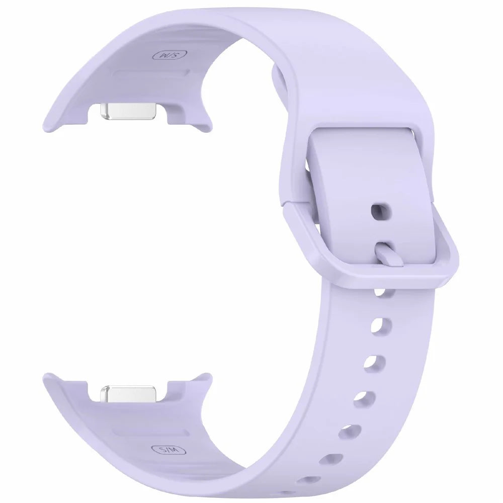 Glossy Silicone Strap for Samsung Galaxy Watch8 44mm / 40mm / Watch8 Classic 46mm Sports Watch Band - Purple - 2