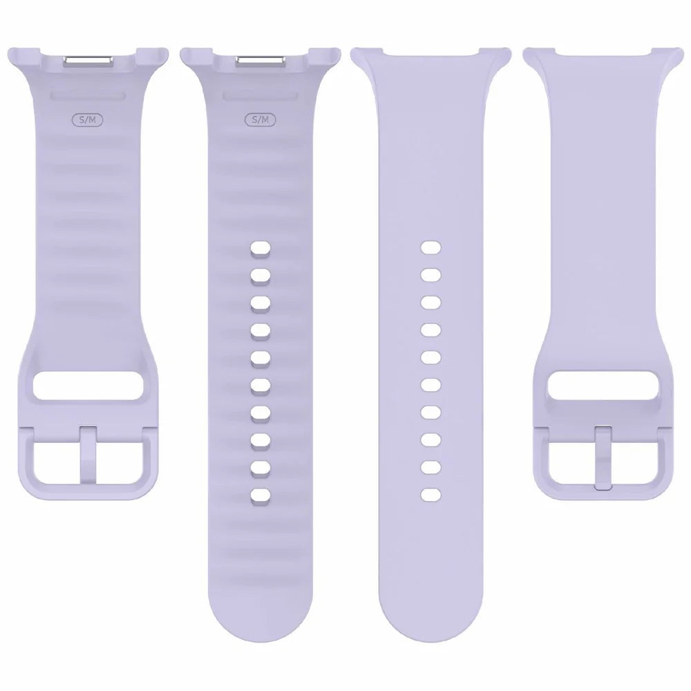 Glossy Silicone Strap for Samsung Galaxy Watch8 44mm / 40mm / Watch8 Classic 46mm Sports Watch Band - Purple - 4