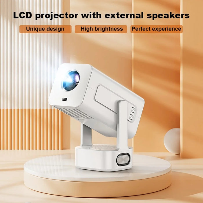 IMC360 LCD Projector 320 ANSI Lumen 1080P WiFi 6 Android 11 1GB+8GB Autofocus Projector for Home Theater, Single Speaker - White  /  EU Plug - 2