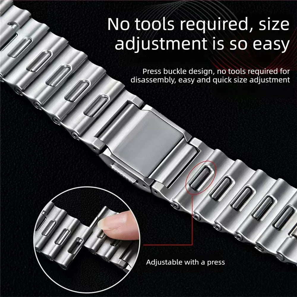 Magnetic Strap for Samsung Galaxy Watch Ultra2 47mm / Watch Ultra (2025) 47mm / Watch Ultra 47mm Ocean Wave Stainless Steel Watch Band - Grey - 4