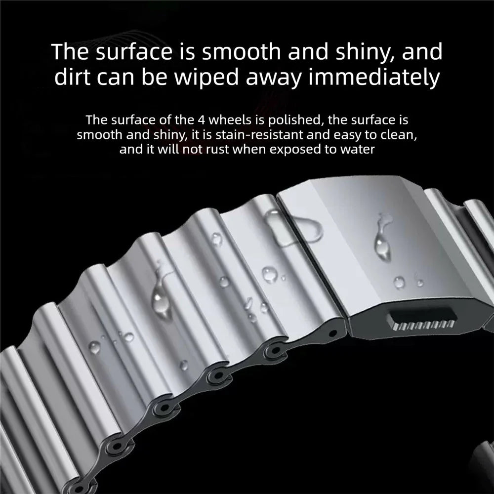 Magnetic Strap for Samsung Galaxy Watch Ultra2 47mm / Watch Ultra (2025) 47mm / Watch Ultra 47mm Ocean Wave Stainless Steel Watch Band - Grey - 5