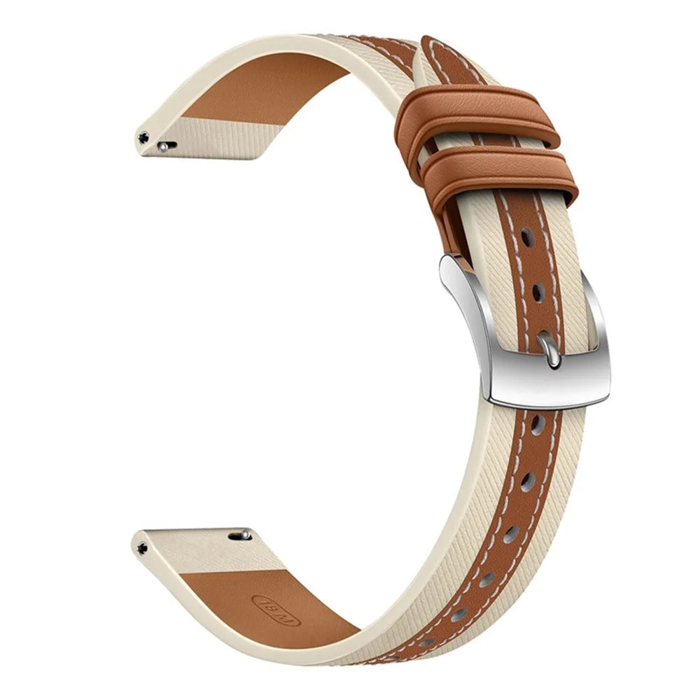 Watch Strap for Huawei Band 10  /  9  /  8 Genuine Cow Leather Replacement Watchband - Brown - 2