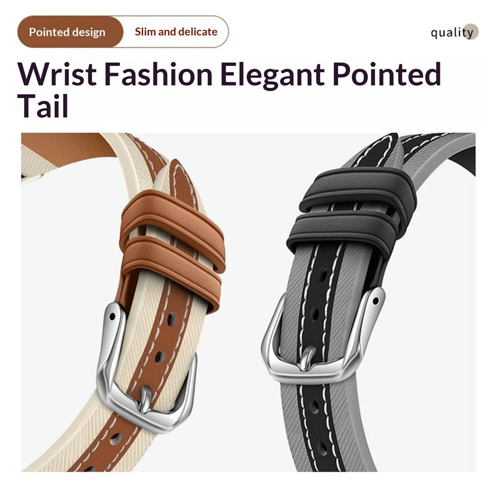 Watch Strap for Apple Watch Series 11 10 42mm / 9 8 7 41mm / SE3 SE2 SE 6 5 4 40mm / 3 2 1 38mm Genuine Cow Leather Watchband - Brown - 5