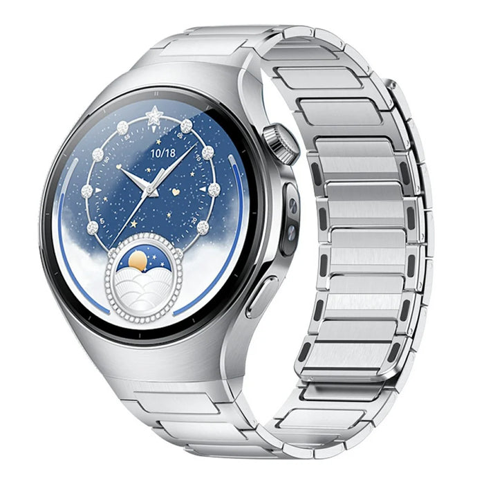 For Huawei Watch 5 46mm Stainless Steel Band I-Shaped Quick Release Magnetic Watch Strap - Steel Color - 2