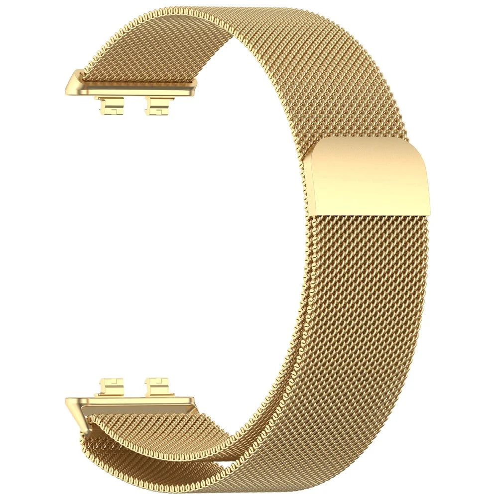 Magnetic Milanese Strap for Huawei Band 11 / 11 Pro / 11 NFC Metal Loop Watch Band - Gold - 1