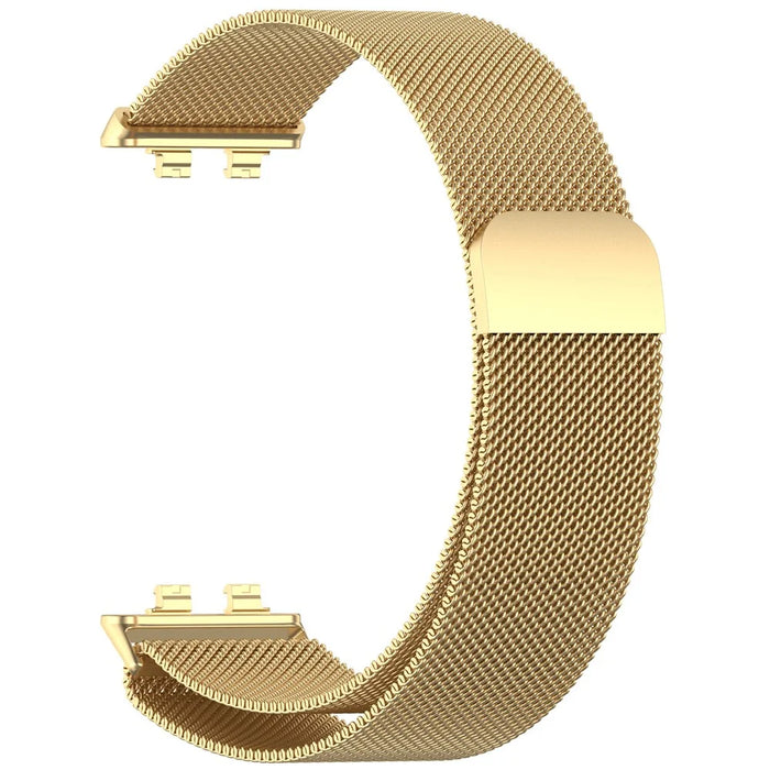 Magnetic Milanese Strap for Huawei Band 11 / 11 Pro / 11 NFC Metal Loop Watch Band - Gold - 1
