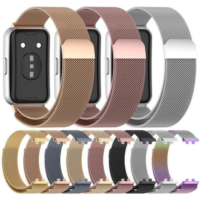 Magnetic Milanese Strap for Huawei Band 11 / 11 Pro / 11 NFC Metal Loop Watch Band - Gold - 3