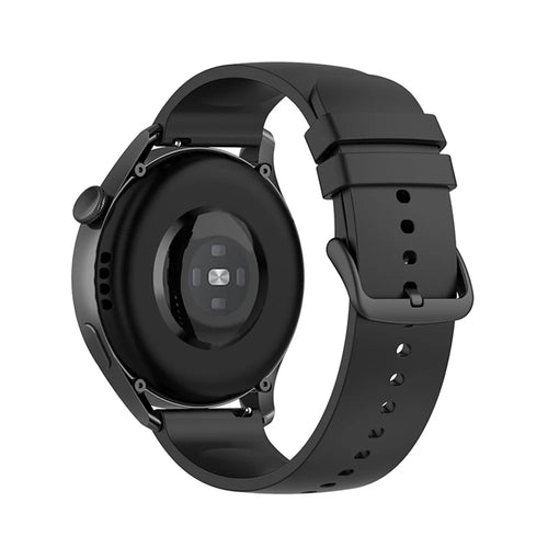 Soft Silicone Smart Watch Band Strap 22mm for Huawei Watch 3/Watch GT 2 Pro/Watch GT 2e - Black - 1