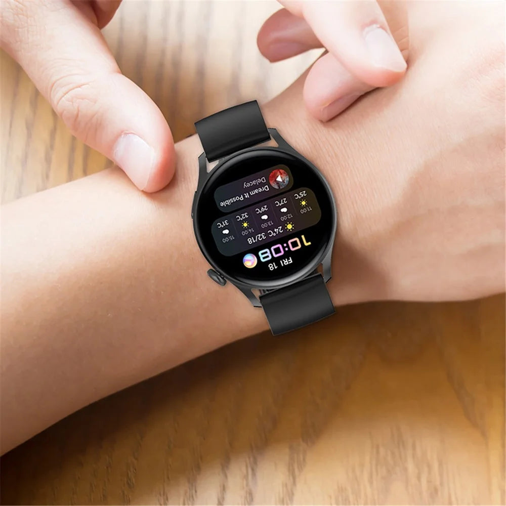 Soft Silicone Smart Watch Band Strap 22mm for Huawei Watch 3/Watch GT 2 Pro/Watch GT 2e - Black - 7