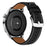 22mm Leather Watch Band for Samsung Gear S3 Wristband Replacement with Stitching - Black - 1