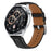 22mm Leather Watch Band for Samsung Gear S3 Wristband Replacement with Stitching - Black - 2
