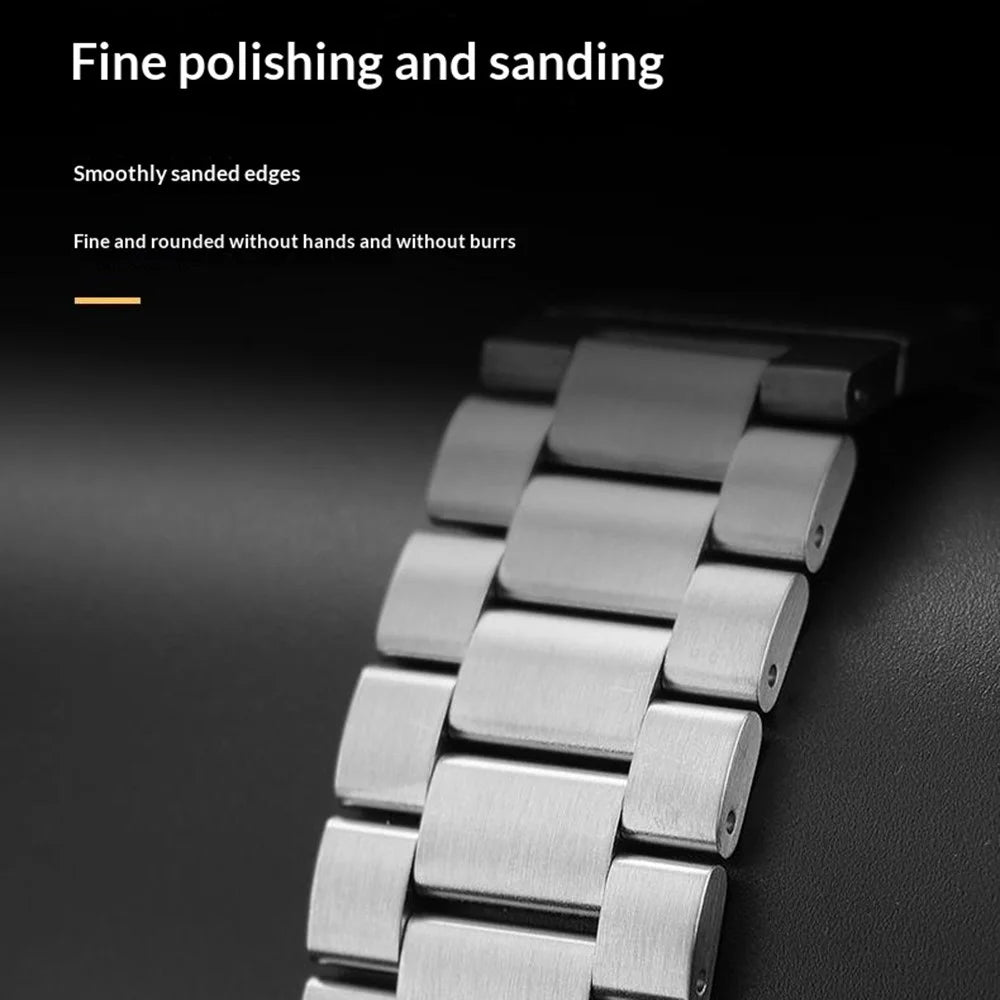 Electroplated Stainless Steel Strap for Apple Watch Series 11 10 42mm  /  9 8 7 41mm  /  SE3 SE2 SE 6 5 4 40mm  /  3 2 1 38mm Metal Band with Turtle Back Buckle - Black - 4
