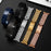 Stainless Steel Watchband for Apple Watch Series 11 10 42mm  /  9 8 7 41mm  /  SE3 SE2 SE 6 5 4 40mm  /  3 2 1 38mm Metal Band with Turtle Back Buckle - Black  /  Silver - 3