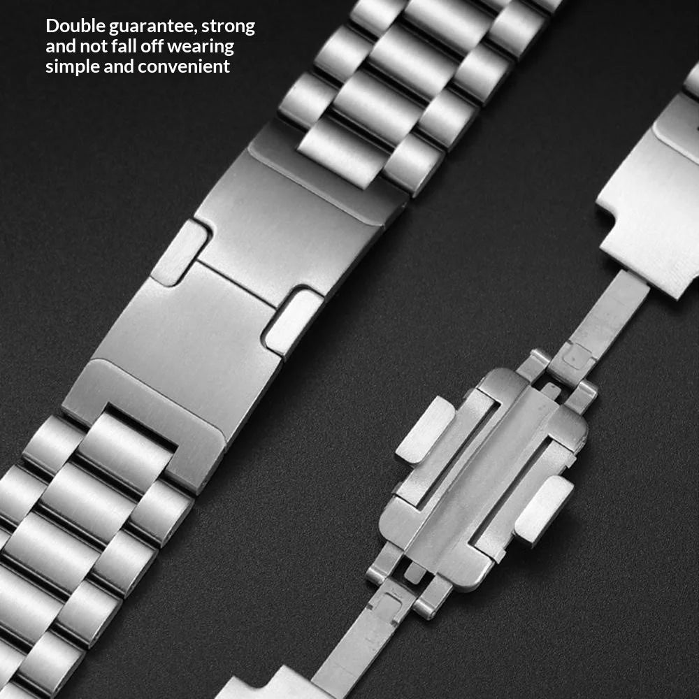 3 Beads Stainless Steel Strap for Samsung Galaxy Watch8 44mm  /  40mm  /  Watch8 Classic 46mm Metal Band with Turtle Back Buckle - Silver - 2