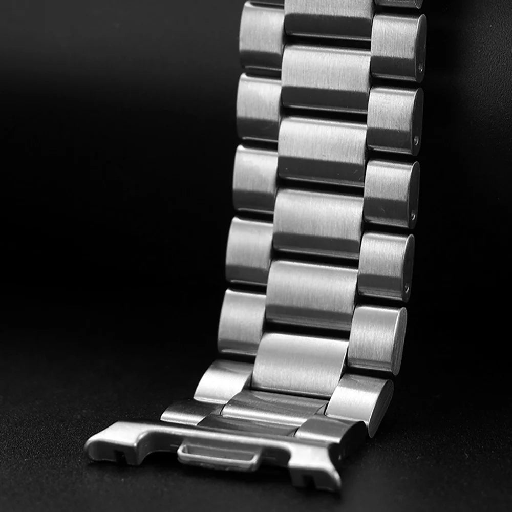 3 Beads Stainless Steel Strap for Samsung Galaxy Watch8 44mm  /  40mm  /  Watch8 Classic 46mm Metal Band with Turtle Back Buckle - Silver - 3