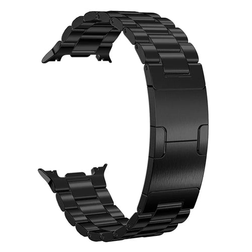 Electroplated Stainless Steel Strap for Samsung Galaxy Watch8 44mm  /  40mm  /  Watch8 Classic 46mm Metal Band with Turtle Back Buckle - Black - 1