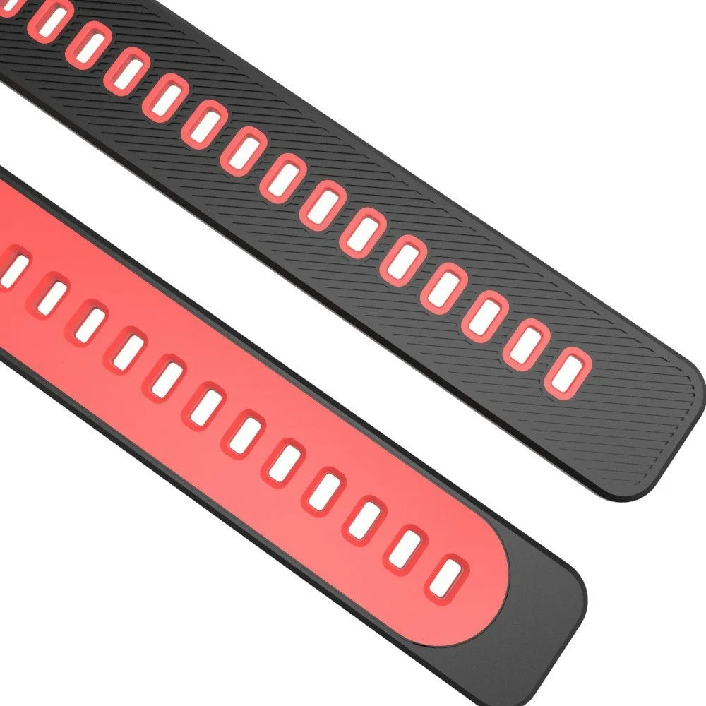 For Honor Watch 4 TPU Band Sport Style Watch Strap with Protective Case - Black / Red - 6