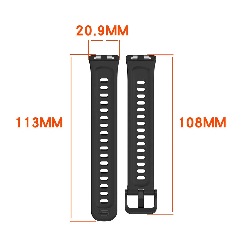Wave Texture Silicone Strap for Huawei Band 11 / 11 Pro / 11 NFC / 11 Pro NFC Metal Buckle Watch Band - White - 6