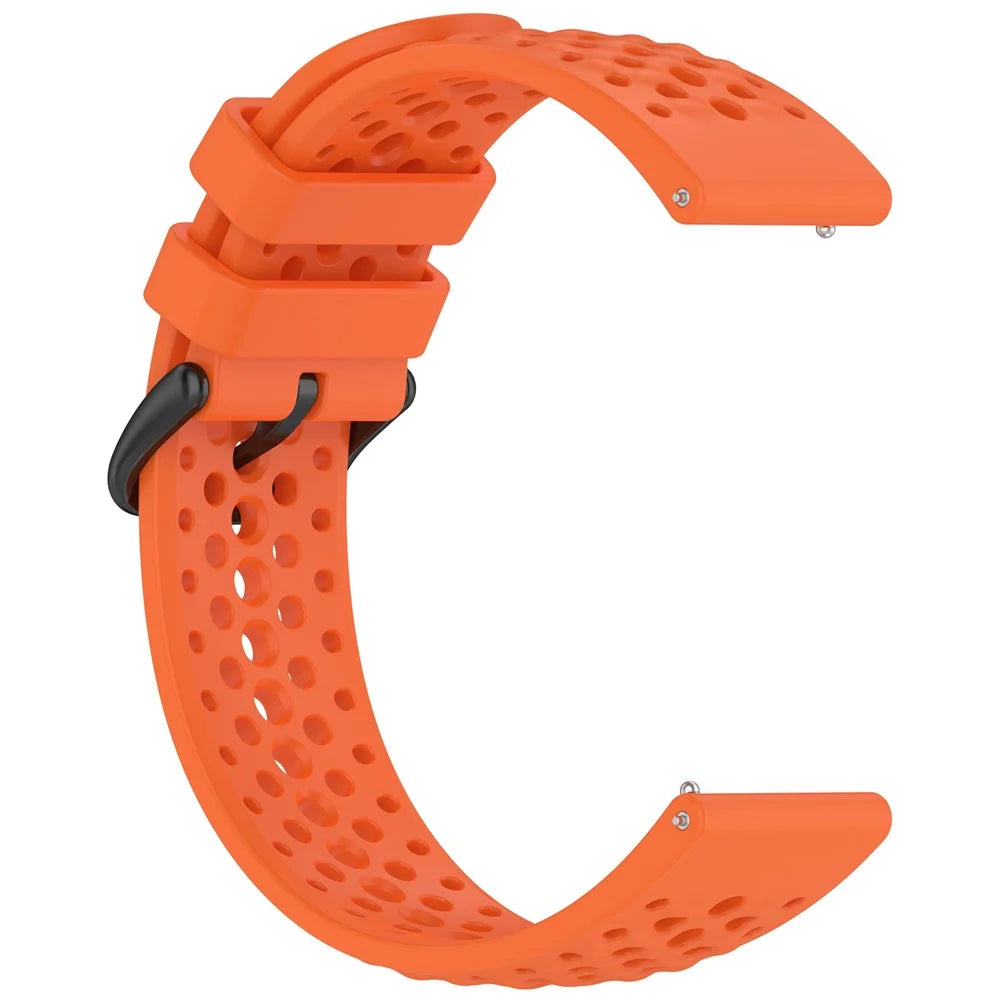 For Huami Amazfit Active Max Silicone Watch Strap Holes Design Breathable Sport Band - Orange - 4