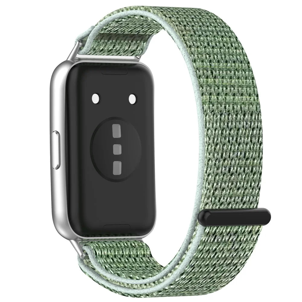 Nylon Loop Strap for Huawei Band 11 / 11 Pro / 11 NFC / 11 Pro NFC Magic Tape Sport Watch Band - Lake Green - 1