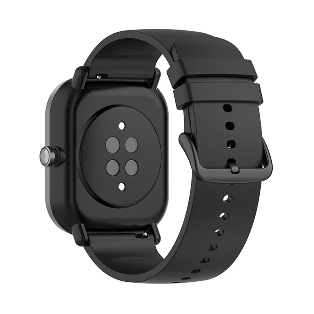 Soft Silicone Adjustable Smart Watch Band Replacement Strap 20mm for Samsung Galaxy Watch 5 / Watch 5 Pro / Watch4 Classic 46mm 42mm / Galaxy Watch4 44mm 40mm / Galaxy Watch3 41mm / Watch Active - Black - 1